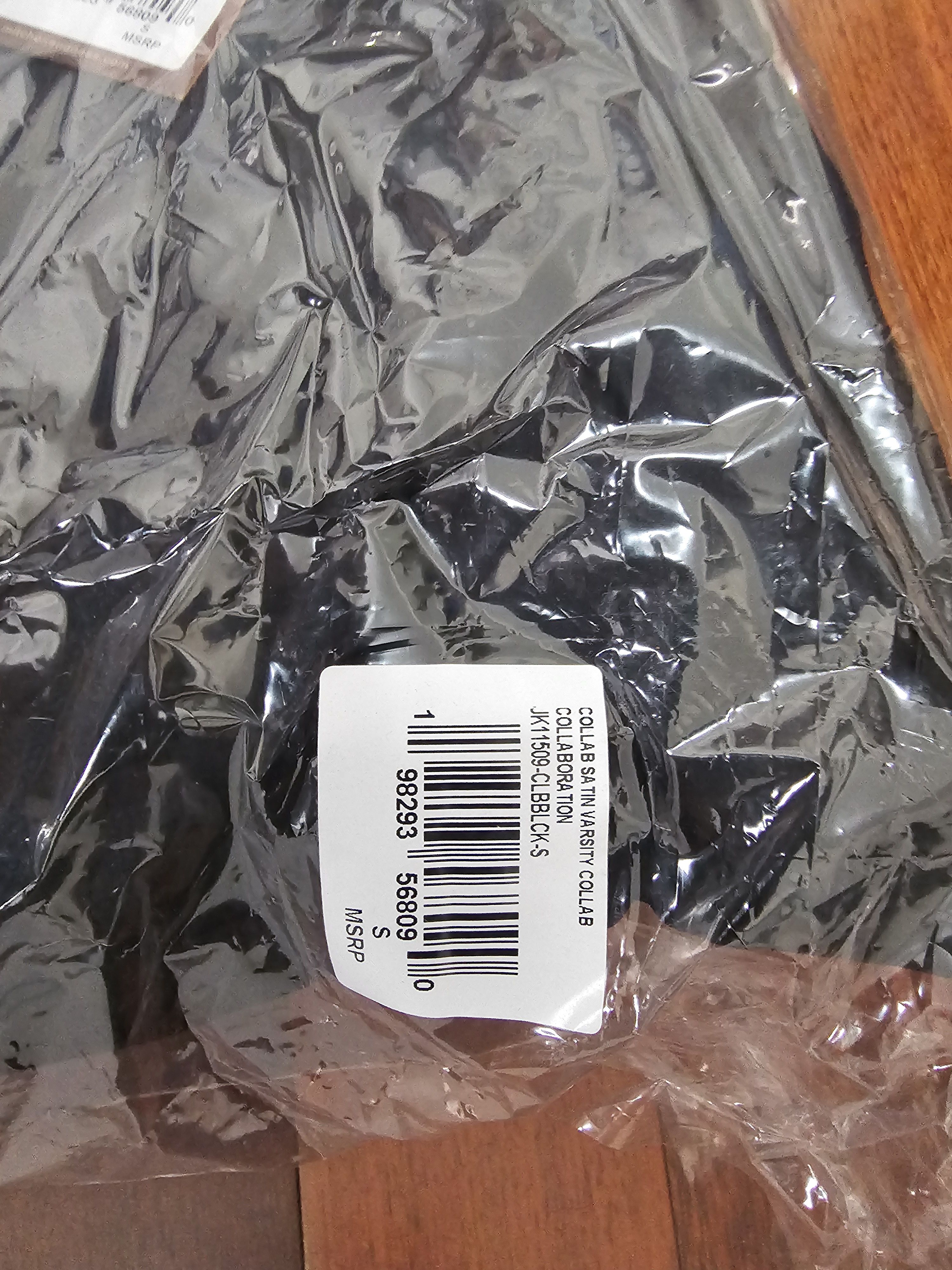 Supreme Supreme Black Satin Mitchell & Ness Varsity Jacket FW24 Size US M / EU 48-50 / 2 - 4 Thumbnail
