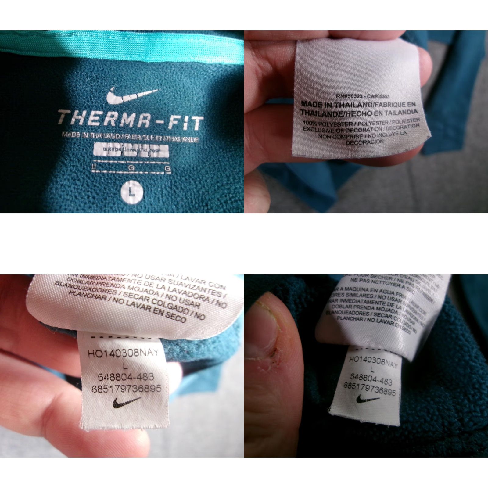 Nike VINTAGE Nike Sweatshirt Women L Teal All Time Fleece Therma Fit Pullover Hoodie Logo Size L / US 10 / IT 46 - 8 Thumbnail