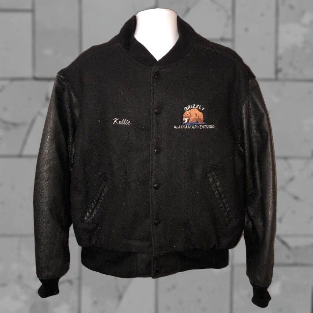 Vintage VINTAGE Excelled Mens Black Leather Snap Button Jacket Size Large USA Made Size US L / EU 52-54 / 3 - 1 Thumbnail