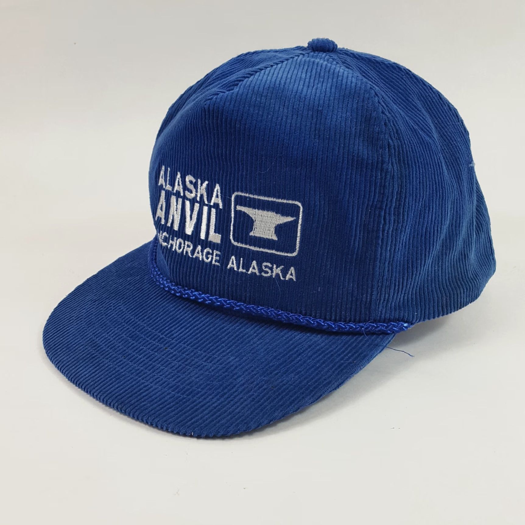 Vintage VINTAGE 90s Otto Alaska Corduroy Trucker Hat Adjustable Blue Cap Mens Size ONE SIZE - 2 Thumbnail