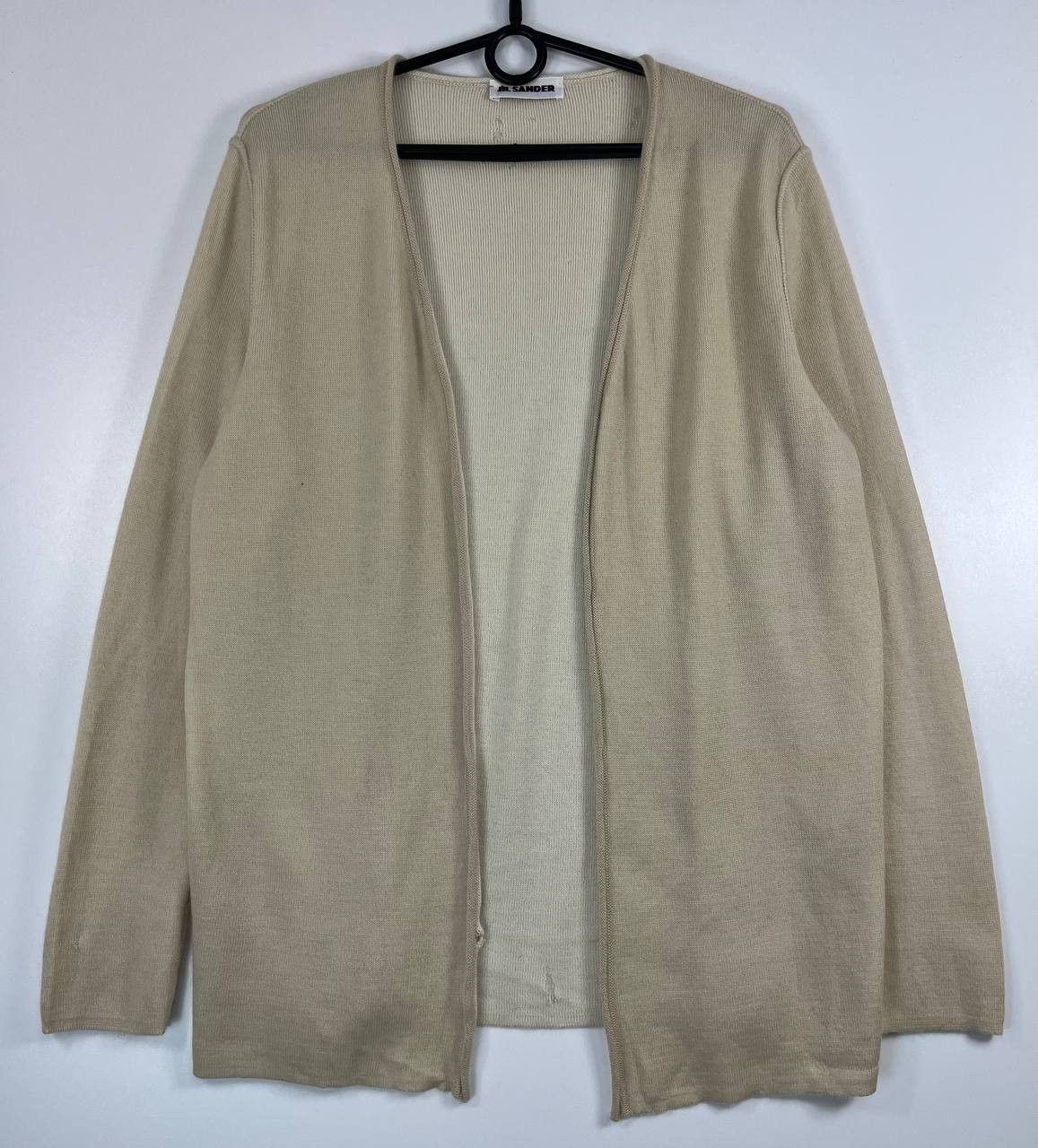 Jil Sander Jil Sander Women’s Open Front Cardigan Beige Wool Size L Size L / US 10 / IT 46 - 1 Thumbnail