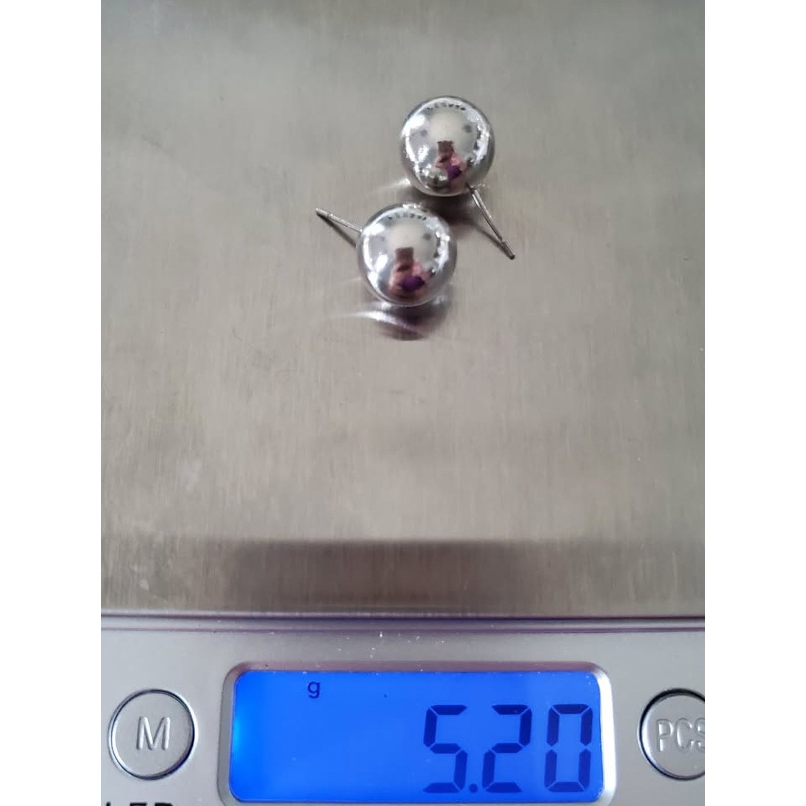 Other Vintage Sterling Silver Hollow Ball Stud Earrings Size ONE SIZE - 4 Thumbnail