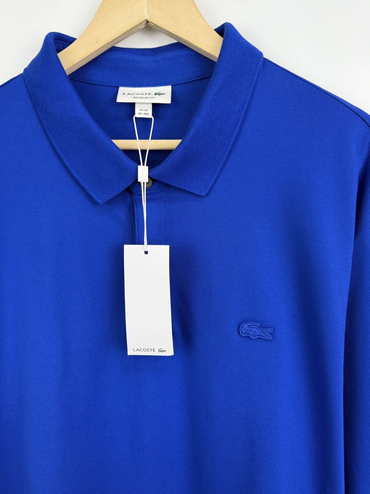 Lacoste 🇫🇷 NEW❗️ Lacoste Regular Fit Polo Long Sleeve Made in France Size US XXL / EU 58 / 5 - 11 Thumbnail