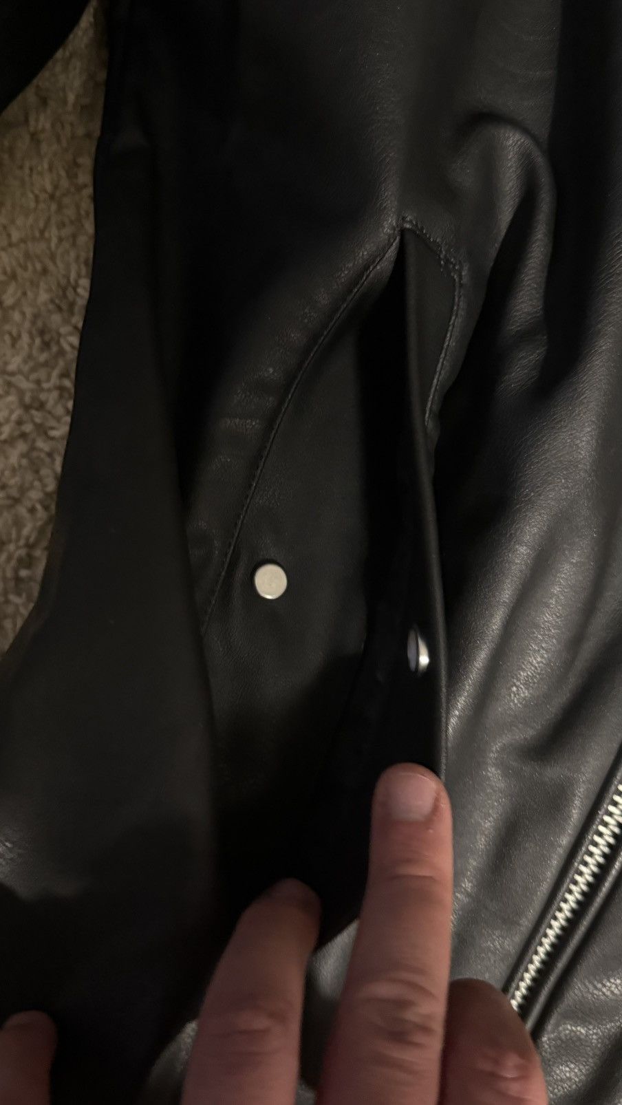 H&M Black Leather Jacket Size US M / EU 48-50 / 2 - 5 Thumbnail