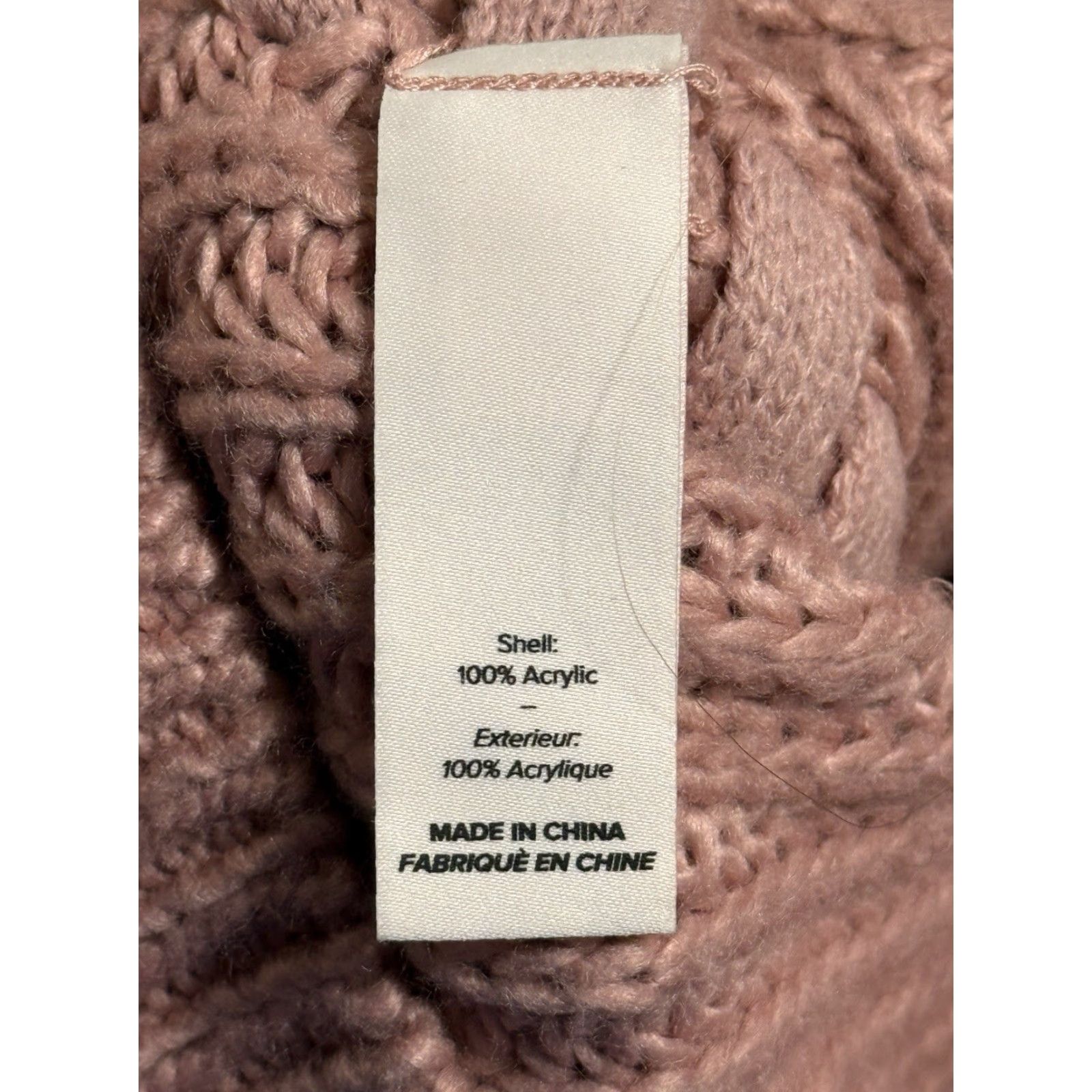 Cinq a Sept Cinq à Sept Lennon Sweater Women's M Pink Sand Stitch-Detail Knit Crew Neck Dolman Long Sleeve Pullover Knit Size M / US 6-8 / IT 42-44 - 6 Thumbnail
