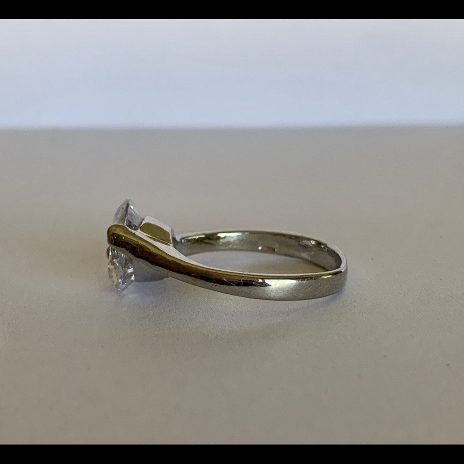 Other Diamond CZ Solitaire Silver Swirl Setting Ring Size 7 NEW Size ONE SIZE - 3 Thumbnail