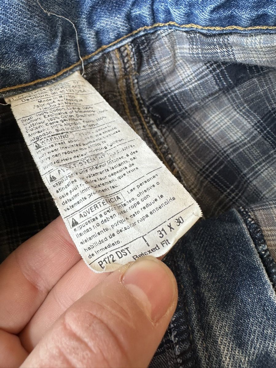 Carhartt × Vintage Vintage carhartt flannel lined denim blue jeans work pants Size US 31 - 10 Thumbnail