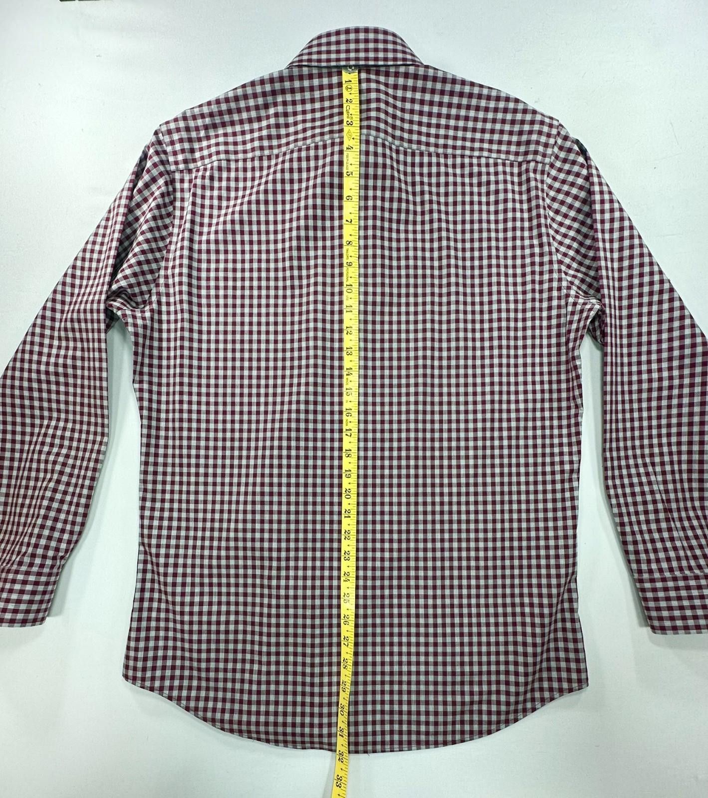 Calibrate Calibrate Plaid Trim No Iron Cotton Maroon Button-Up Men L Size US L / EU 52-54 / 3 - 5 Thumbnail