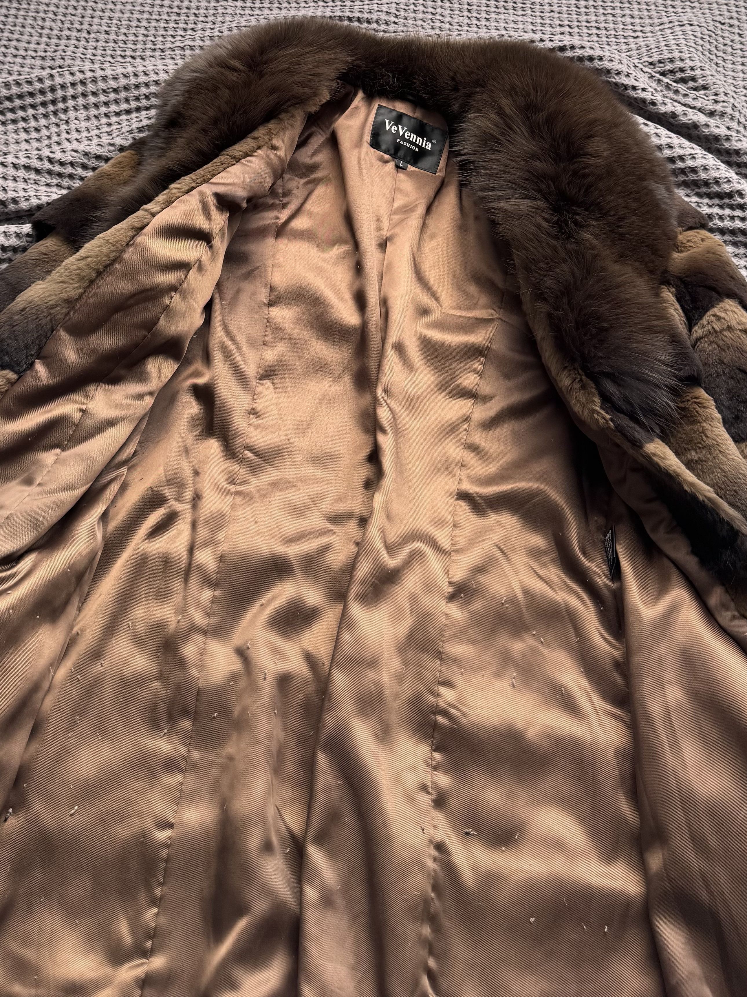 Vintage Vintage Real Fur Long Coat Striped Fur Collar Outerwear Size M / US 6-8 / IT 42-44 - 6 Thumbnail