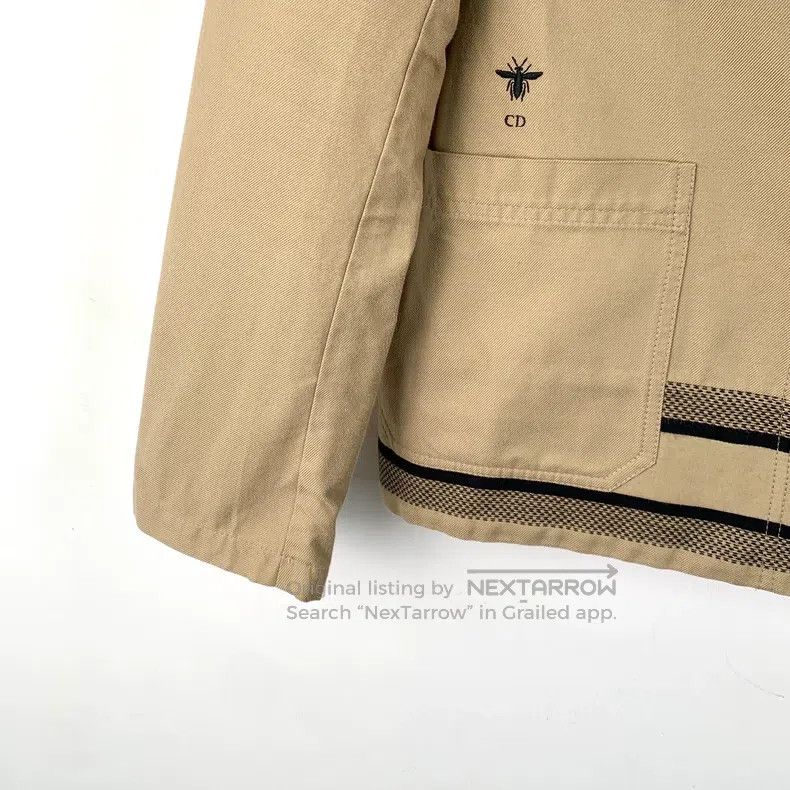 Dior Dior Brown bee embroidery cotton lapel single-breasted lon Size XXS / US 00 / IT 34 - 4 Thumbnail