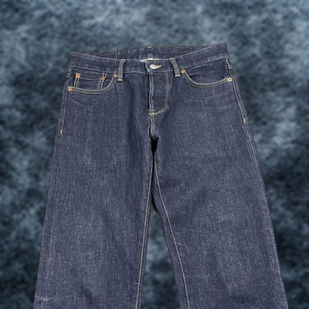 Buck Mason Buck Mason Jeans Mens 30x34 Maverick Slim 14 Oz Raw Denim Stretch Straight Blue Size US 30 / EU 46 - 1 Thumbnail