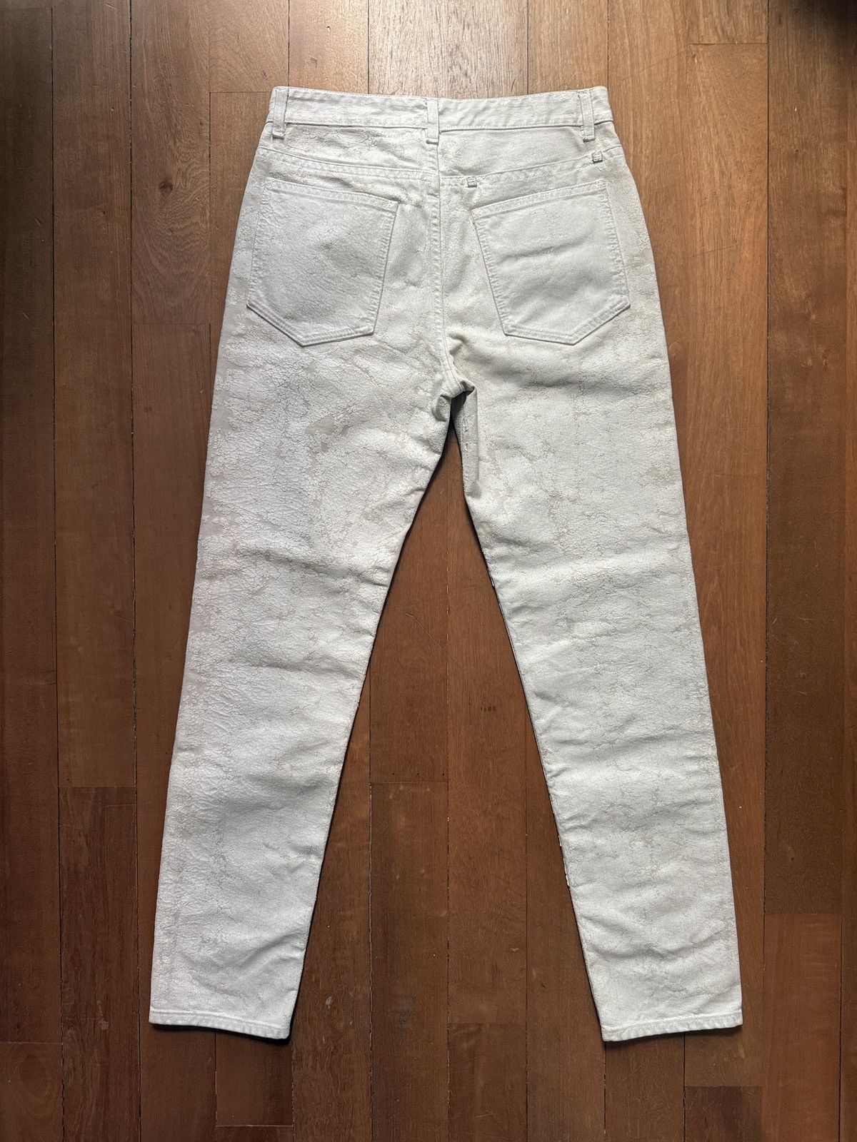 Givenchy Givenchy SS21 White Crackled Paint Denim Size US 30 / EU 46 - 2 Thumbnail