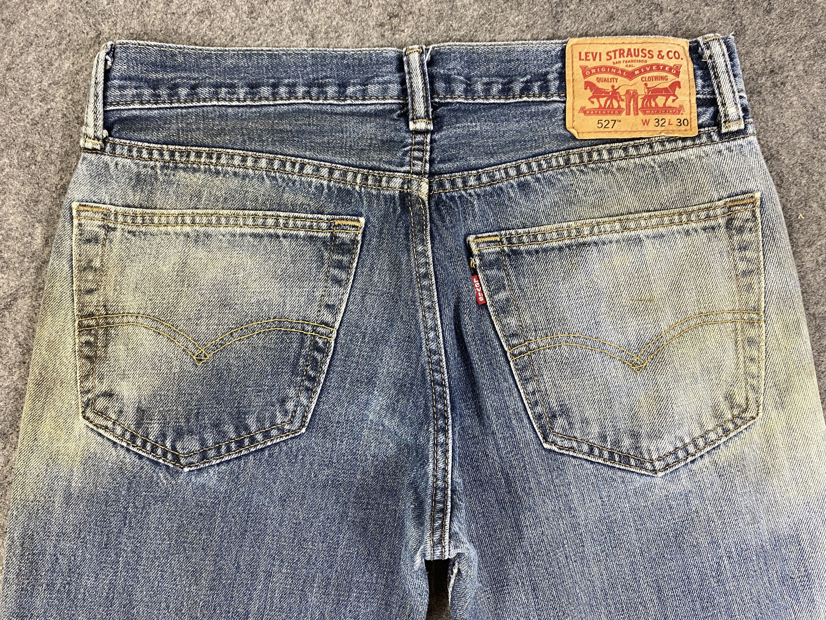 Levi's Dirty Blue Vintage Levis 527 Flare Jeans 33x28.5 - JN3164 Size US 33 - 4 Thumbnail
