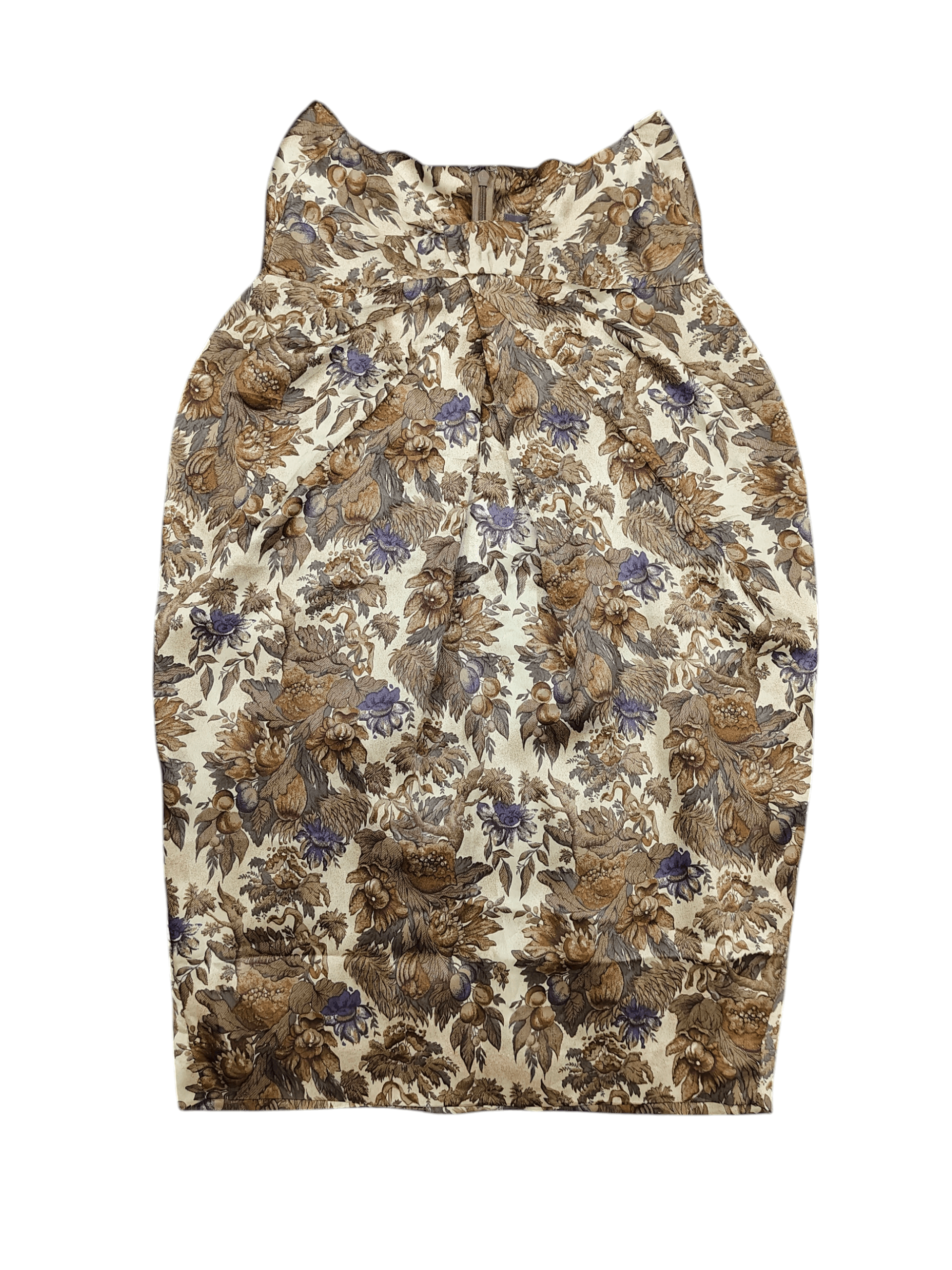 Kansai🇯🇵 Baroque Floral Sculpted Balloon Silhouette Silk