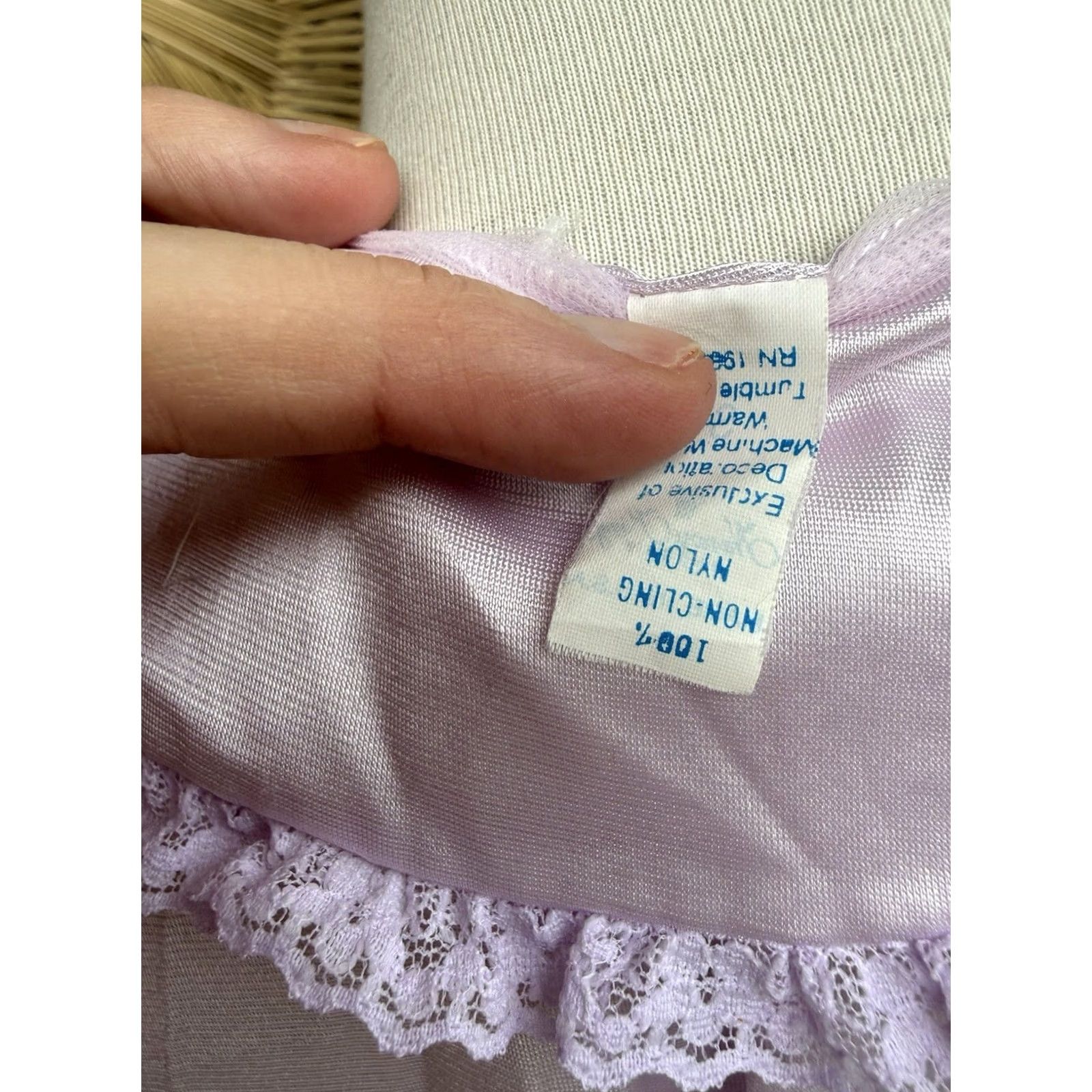 Vintage VINTAGE Nancy King Purple Nightgown Lingerie One Piece Small Nylon USA Women Nightgown Womens Small Nylon Nightgown Size ONE SIZE - 6 Thumbnail