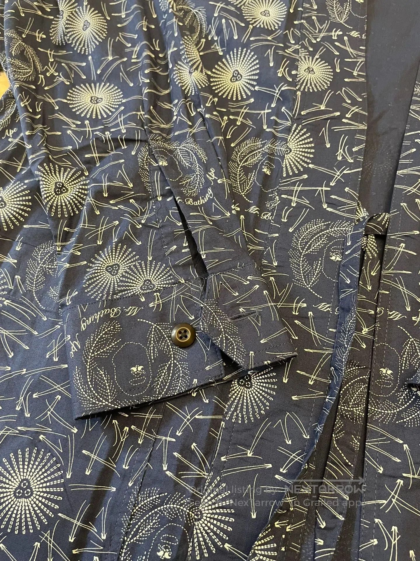 Bape Mr.Bathing Ape Indigo Kimono Shirt. Size US L / EU 52-54 / 3 - 3 Thumbnail
