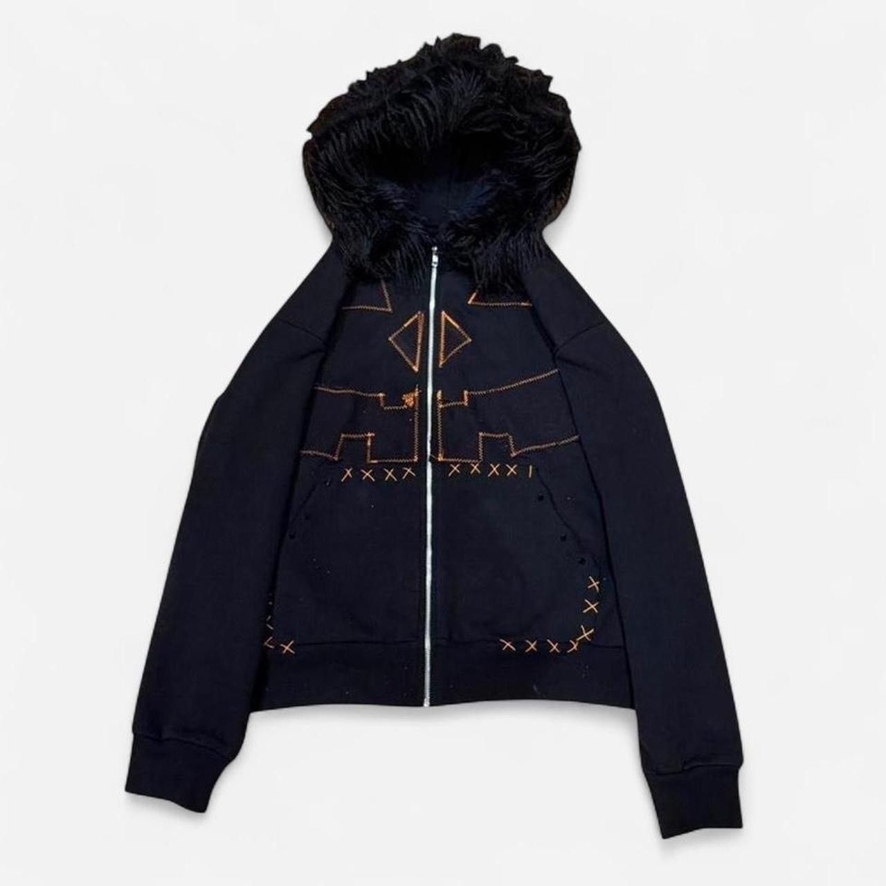 Other GloryDub pumpkin face jack o lantern fur zip up Sematary emo Size US L / EU 52-54 / 3 - 2 Thumbnail