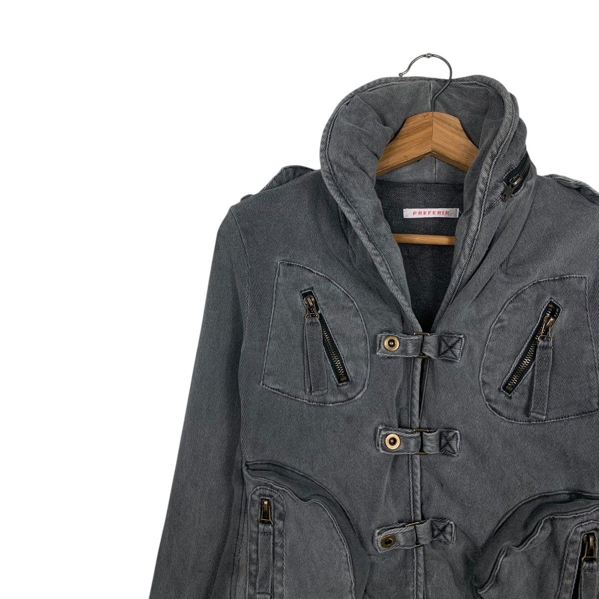 Japan Rags PREFERIR Techwear Cropped Jacket #1802-C16 Size XS / US 0-2 / IT 36-38 - 6 Thumbnail