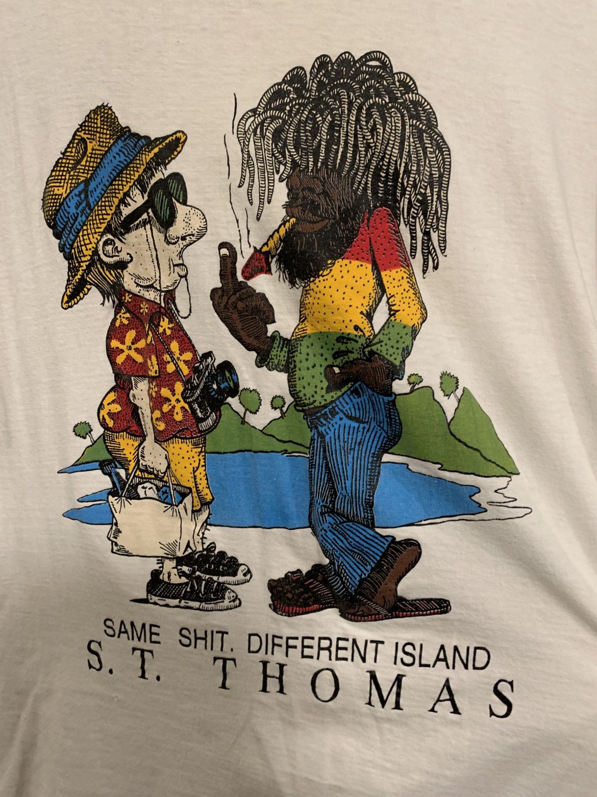 Vintage Vintage 90s St. Thomas Rasta tee Size US M / EU 48-50 / 2 - 2 Thumbnail