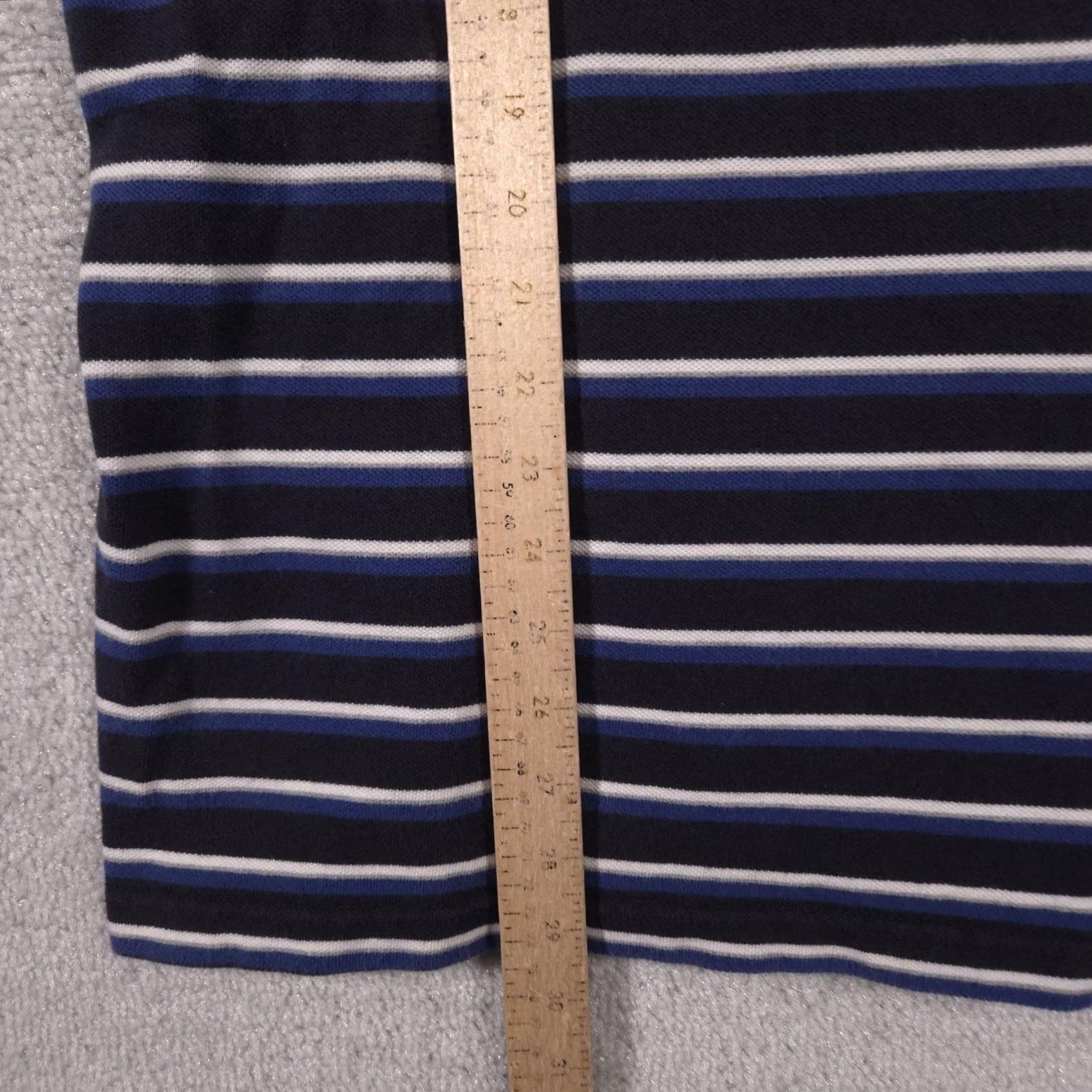 Chaps Chaps Ralph Lauren Polo Shirt Mens XL Navy Blue Striped Cotton Knit Shirt Size US XL / EU 56 / 4 - 7 Thumbnail