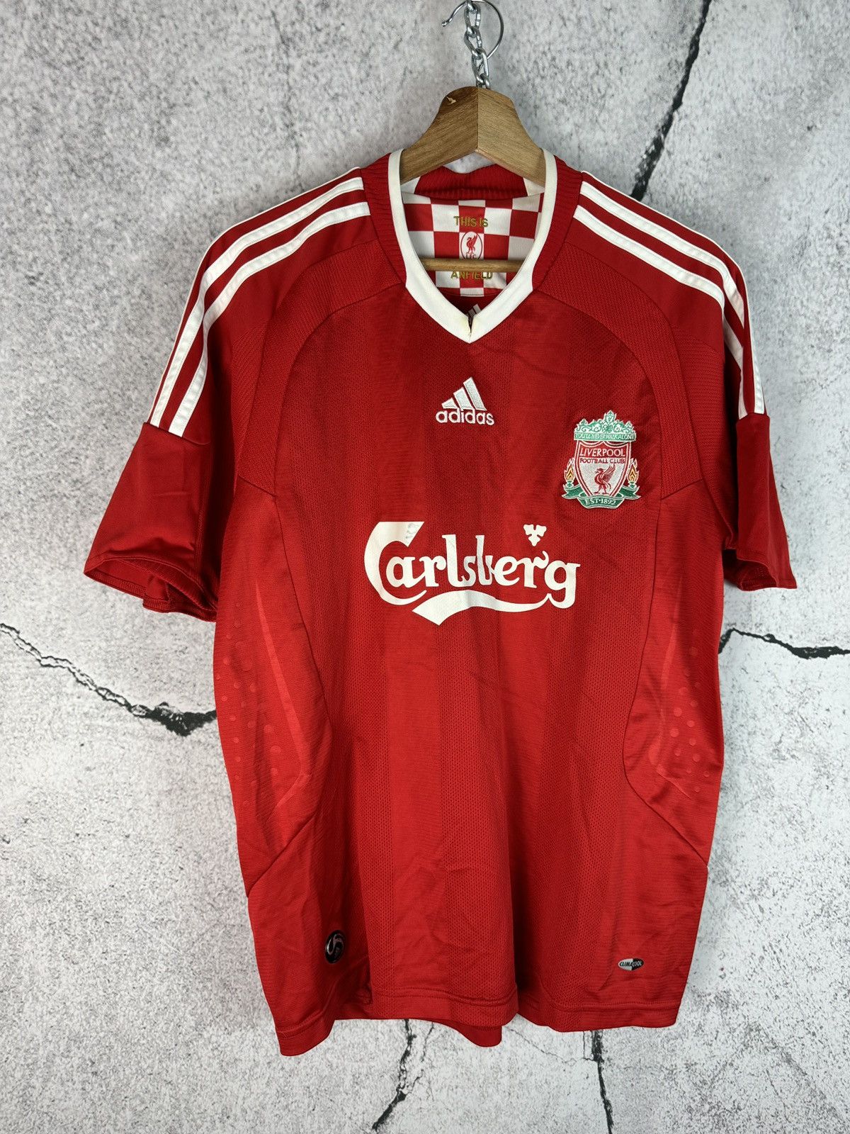 Adidas 00s Adidas x Liverpool 2007/08 Home Soccer Jersey In Red Size US M / EU 48-50 / 2 - 1 Thumbnail