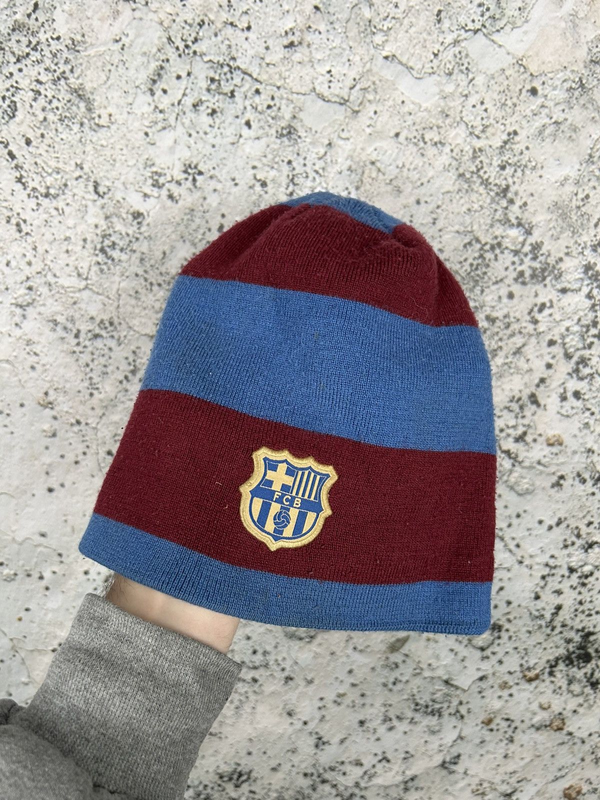 Vintage FC Barcelona Nike Winter Hat Beanie Sport Hype