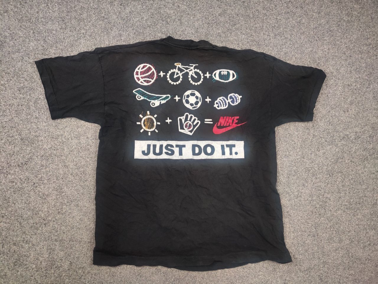 Nike Vintage 90s Nike Just Do It Spell Out Graphic T-Shirt Faded Size US XL / EU 56 / 4 - 5 Thumbnail