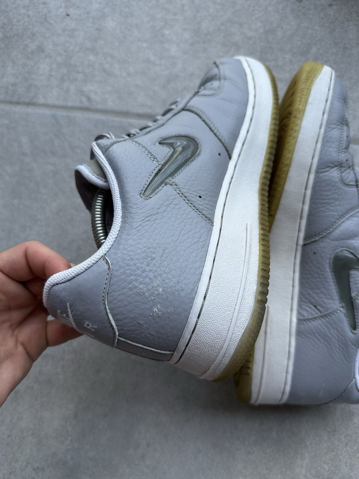 Nike Men's Nike Air Force 1 Wolf Grey 2012 Size US- 11 Size US 11 / EU 44 - 3 Thumbnail