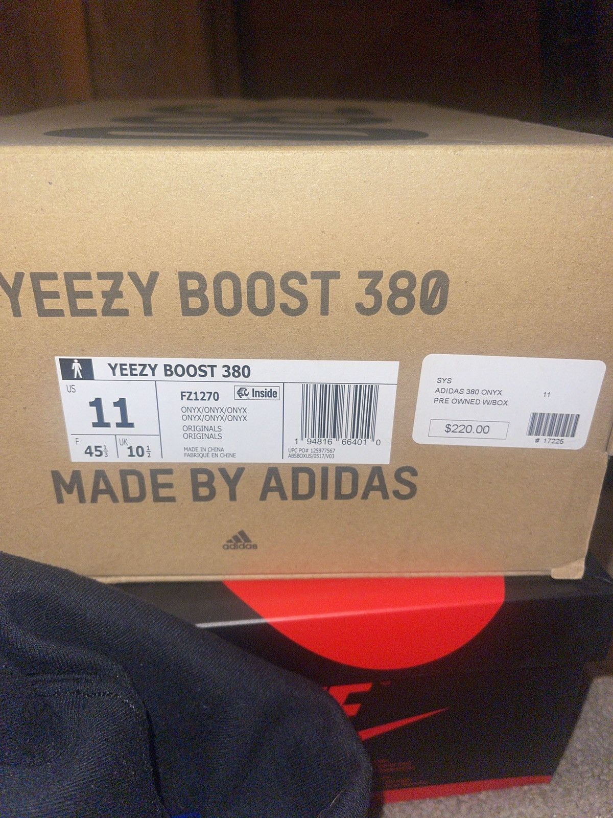 Adidas × Yeezy Adidas Yeezy Boost 380 Onyx Size US 11 / EU 44 - 1 Thumbnail