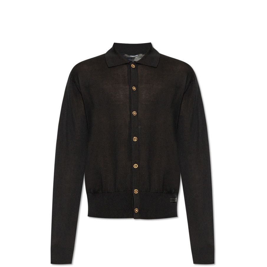 Versace VERSACE Black Collared Cardigan New & Authentic (Men's size: Size US M / EU 48-50 / 2 - 1 Preview