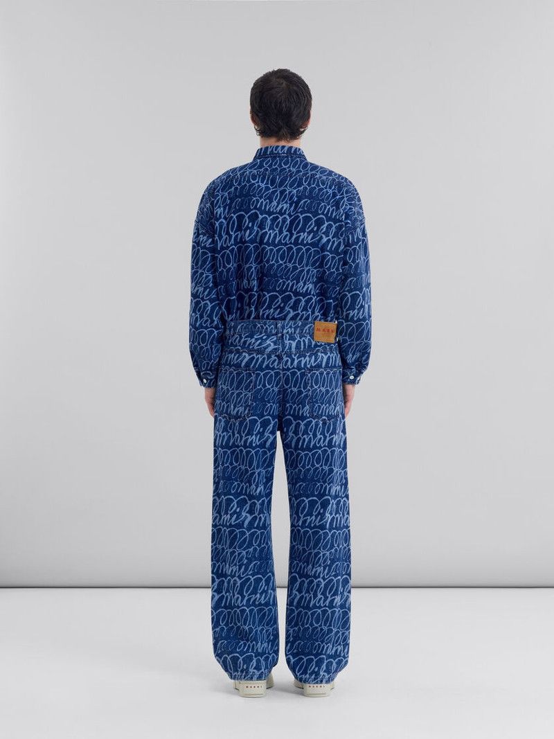 Marni o1w1db11125 Denim Jeans With Bleached in Blue Size US 32 / EU 48 - 3 Thumbnail