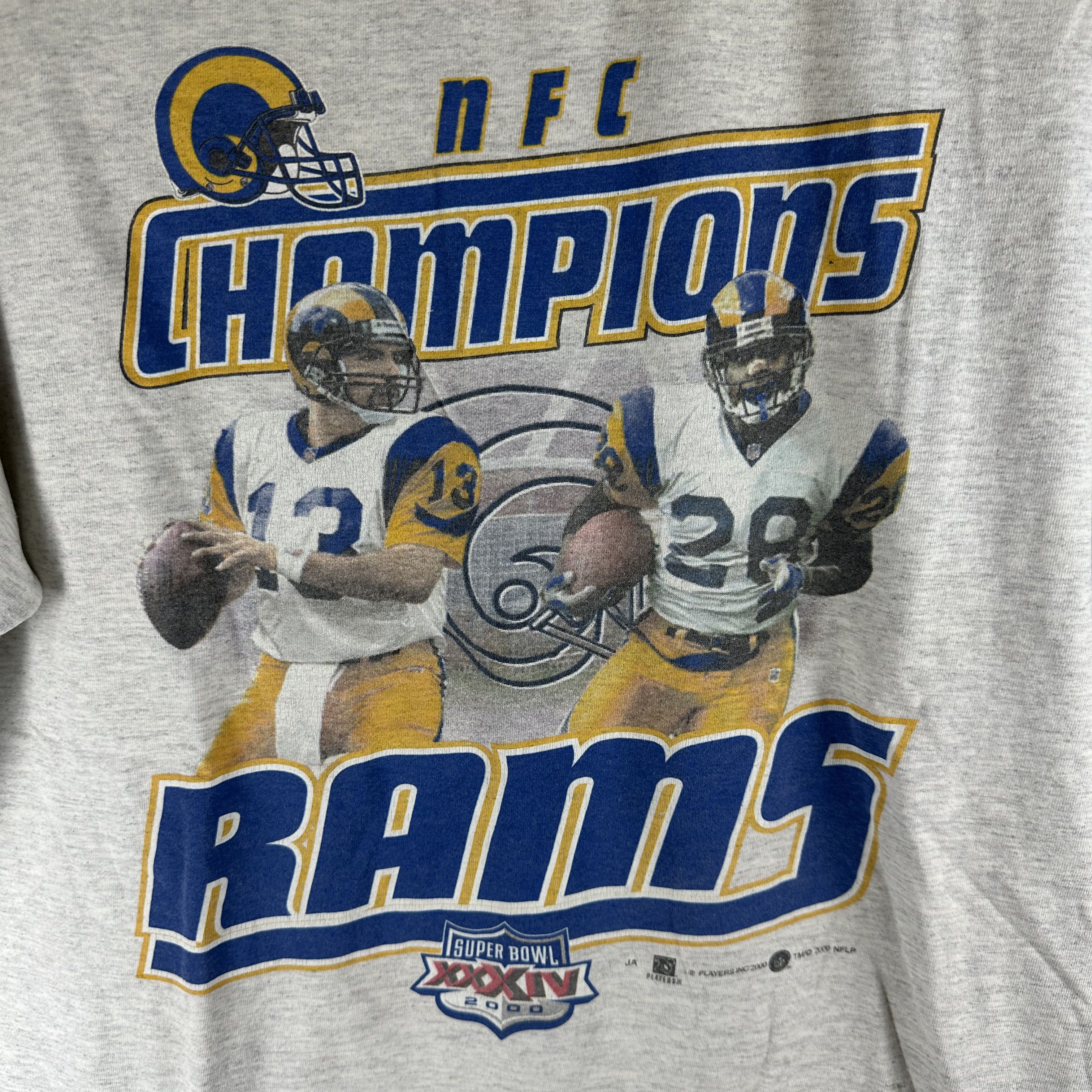 Vintage ​Vintage 2000 Los Angeles Rams NFC Champions Graphic T-shirt Size US XL / EU 56 / 4 - 2 Thumbnail