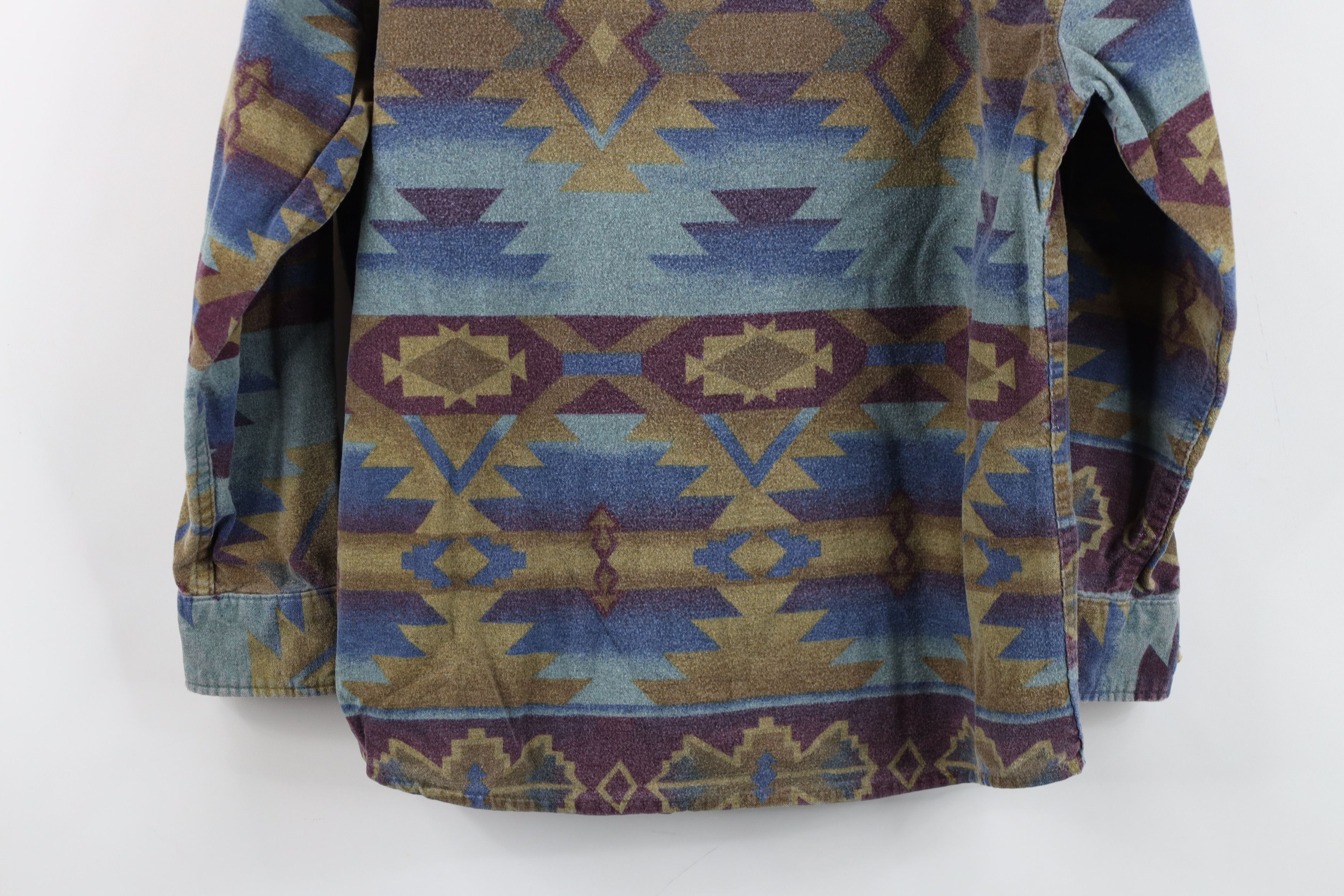 Cabelas Vintage 90s Cabelas Chamois Cloth Southwestern Button Shirt Size M / US 6-8 / IT 42-44 - 10 Thumbnail