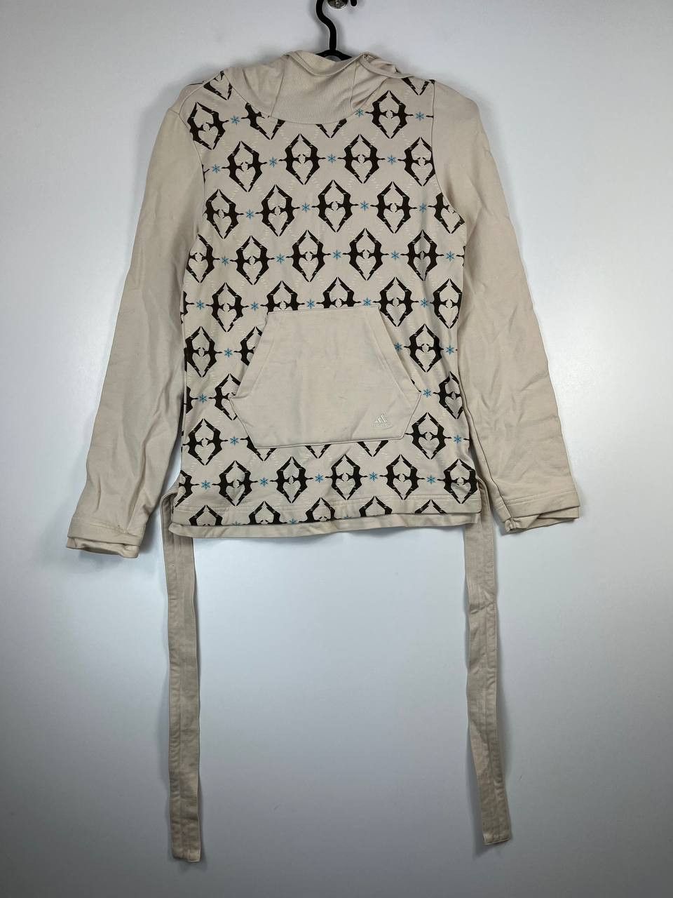 Adidas Adidas Womens Hoodie Sweatshirt Cream Graphic Pullover Sz M Size M / US 6-8 / IT 42-44 - 2 Thumbnail