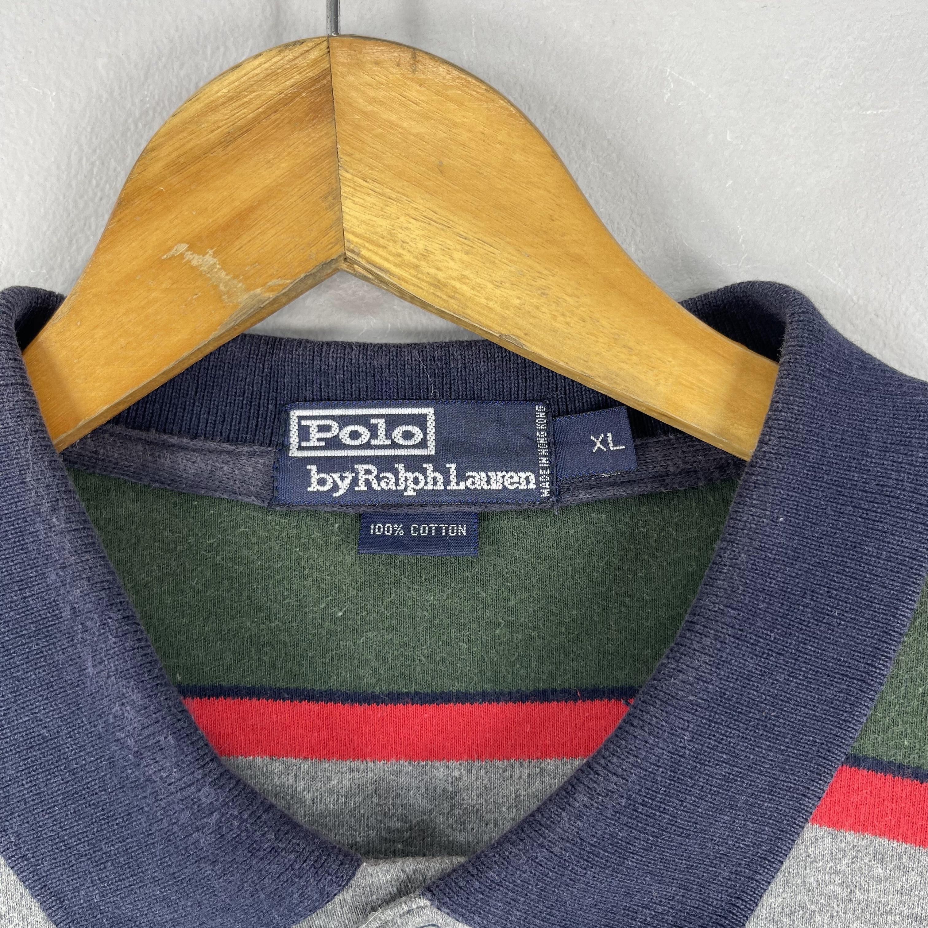 Polo Ralph Lauren Vintage 90s POLO Ralph Lauren Sun Faded Border Stripe Shirt Size US L / EU 52-54 / 3 - 4 Thumbnail