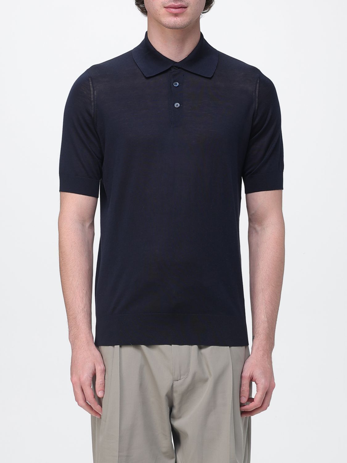 Brunello Cucinelli Brunello Cucinelli Polo Shirt Men Navy Size US M / EU 48-50 / 2 - 1 Thumbnail