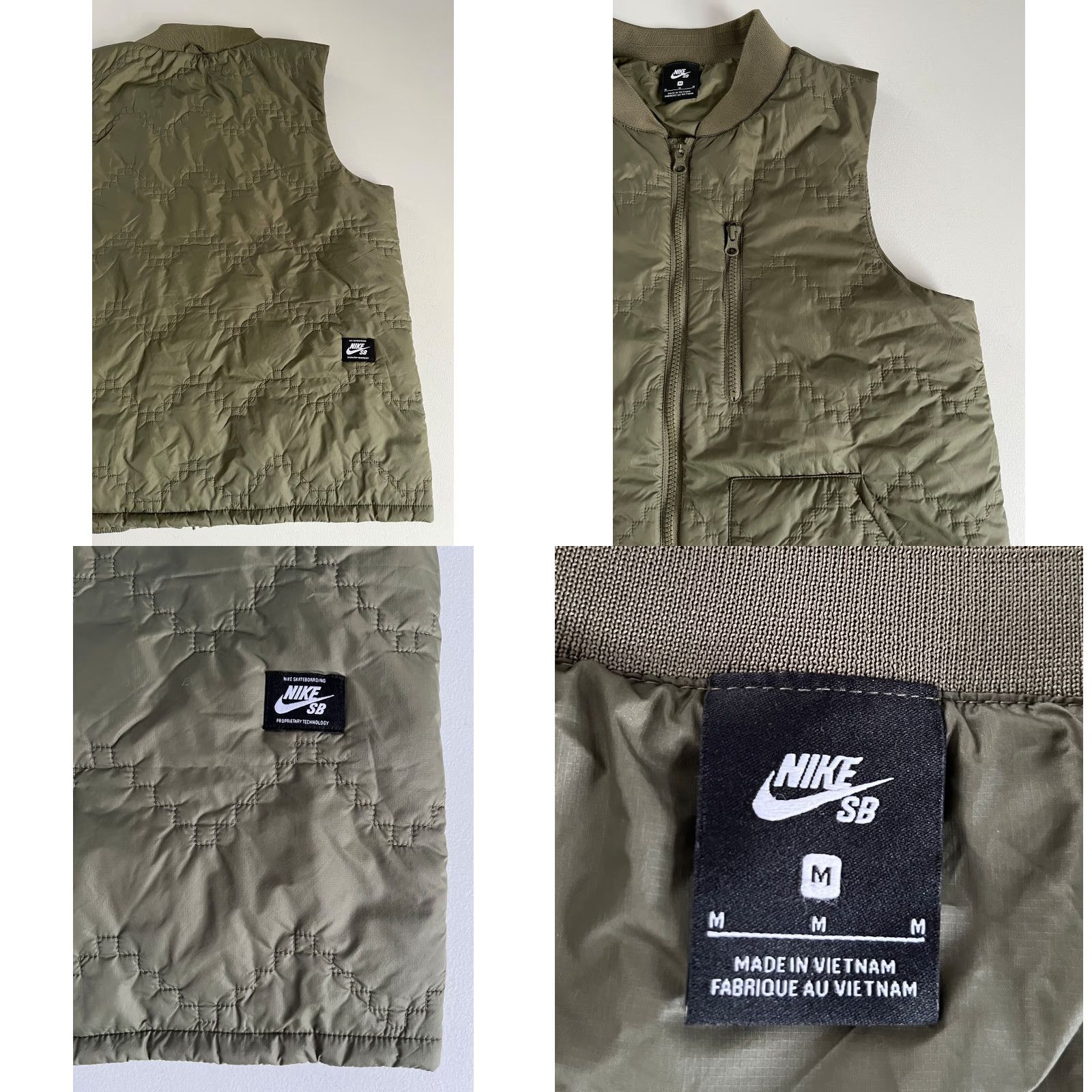Nike Nike SB Shield Insulated Vest Men’s Quilted Pockets Nylon Olive Green Sz M Size US M / EU 48-50 / 2 - 8 Thumbnail
