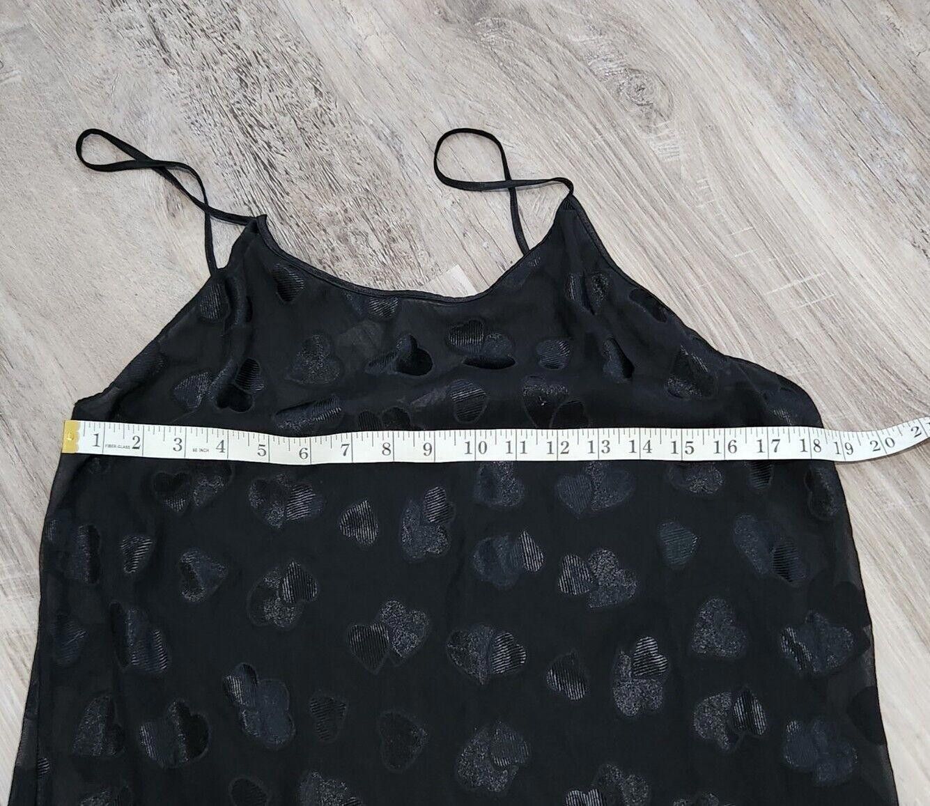Designer Cinema Etoile Lingerie Dress Black XL hearts Sheer Y2k Trash Size ONE SIZE - 6 Thumbnail