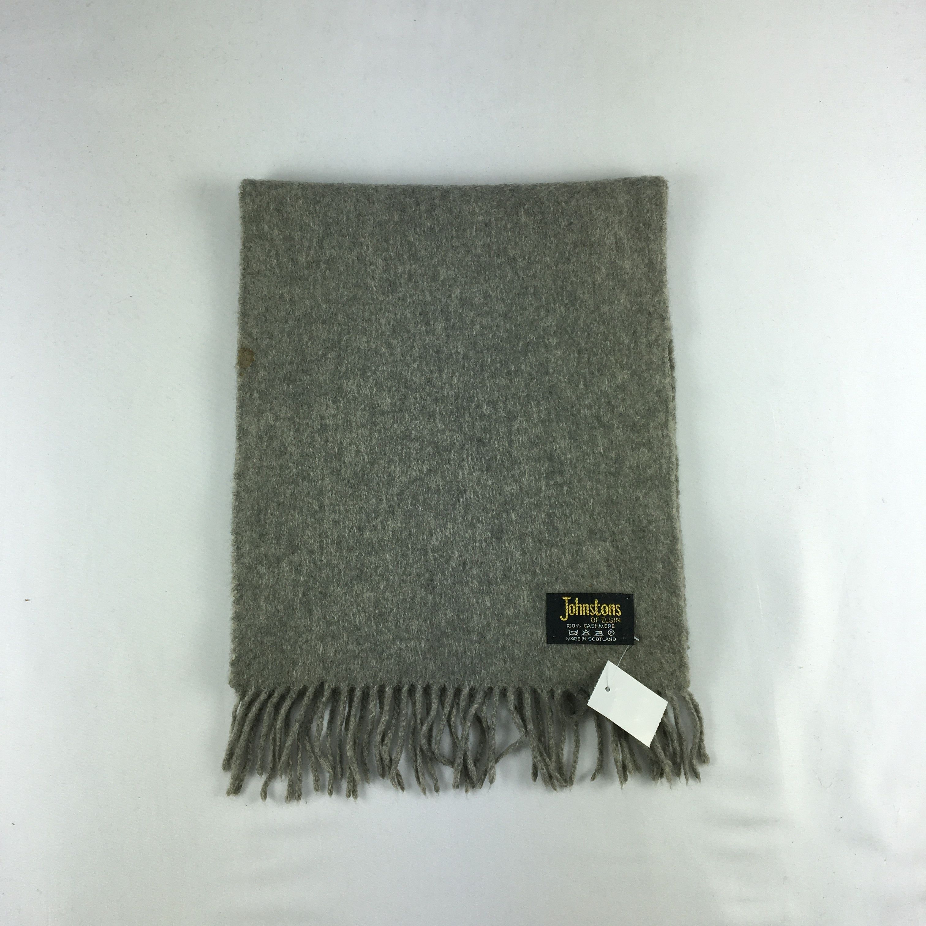 Johnstons Of Elgin Vintage Johnstons Scarf Muffler Wool Cashmere Scarves Size ONE SIZE - 2 Thumbnail