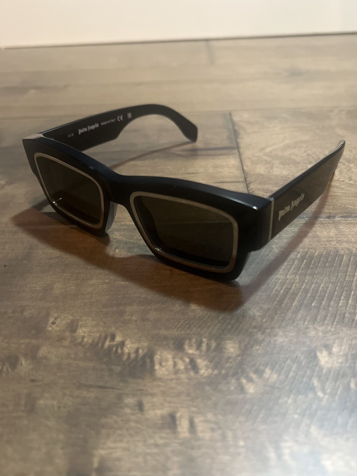 Palm Angels black, and silver sunglasses