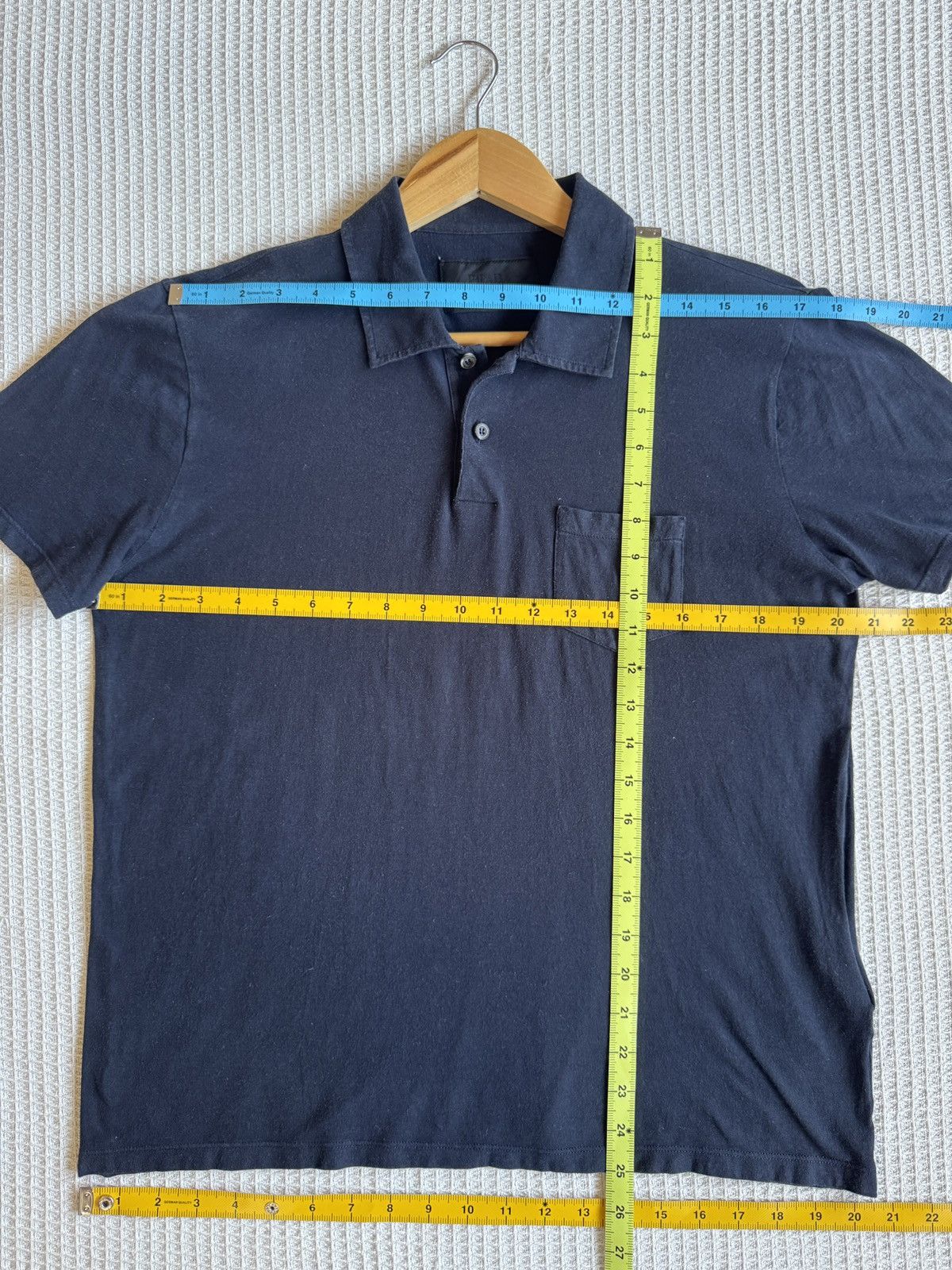 Prada Last Drop🔥Rare🔥Vintage PRADA Milano Polo Shirt Dark Blue Size US L / EU 52-54 / 3 - 9 Thumbnail