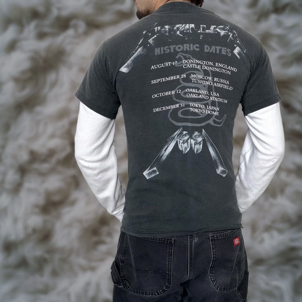 Vintage VINTAGE Metallica Shirt M Gray 1991 Tour Brockum Band Tee Mens Medium Short Sleeve Graphic Print Crew Neck Rock Music 90s Size US M / EU 48-50 / 2 - 1 Thumbnail