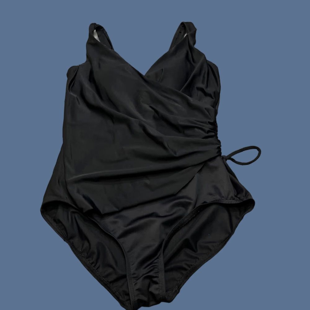 Vintage Miraclesuit One Piece Swimsuit Womens Razzle Dazzle Eclat Black 12 Stretch Size ONE SIZE - 1 Thumbnail