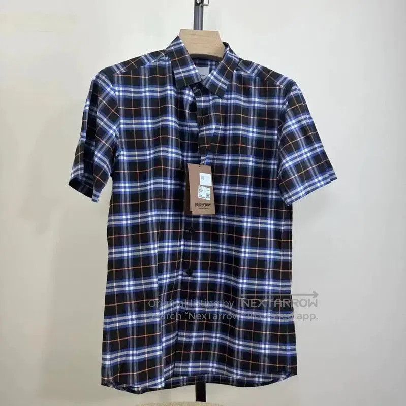 Burberry Burberry Short Sleeve Checkered Cotton Shirt. Size US S / EU 44-46 / 1 - 1 Thumbnail