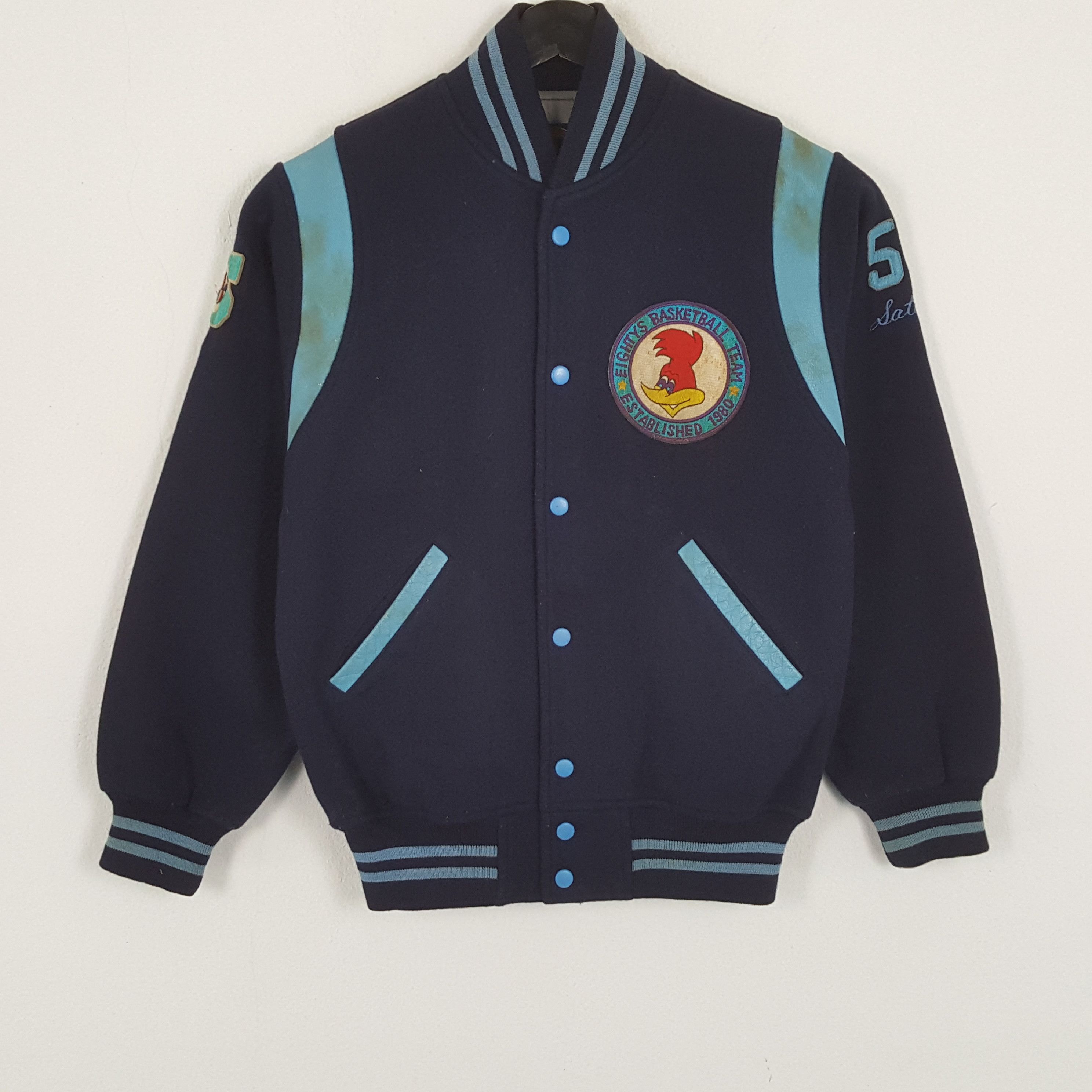 Japanese Brand × NBA × Vintage EIGHTYS BASKETBALL Team NBA Sports Varsity Jacket Size US M / EU 48-50 / 2 - 1 Thumbnail