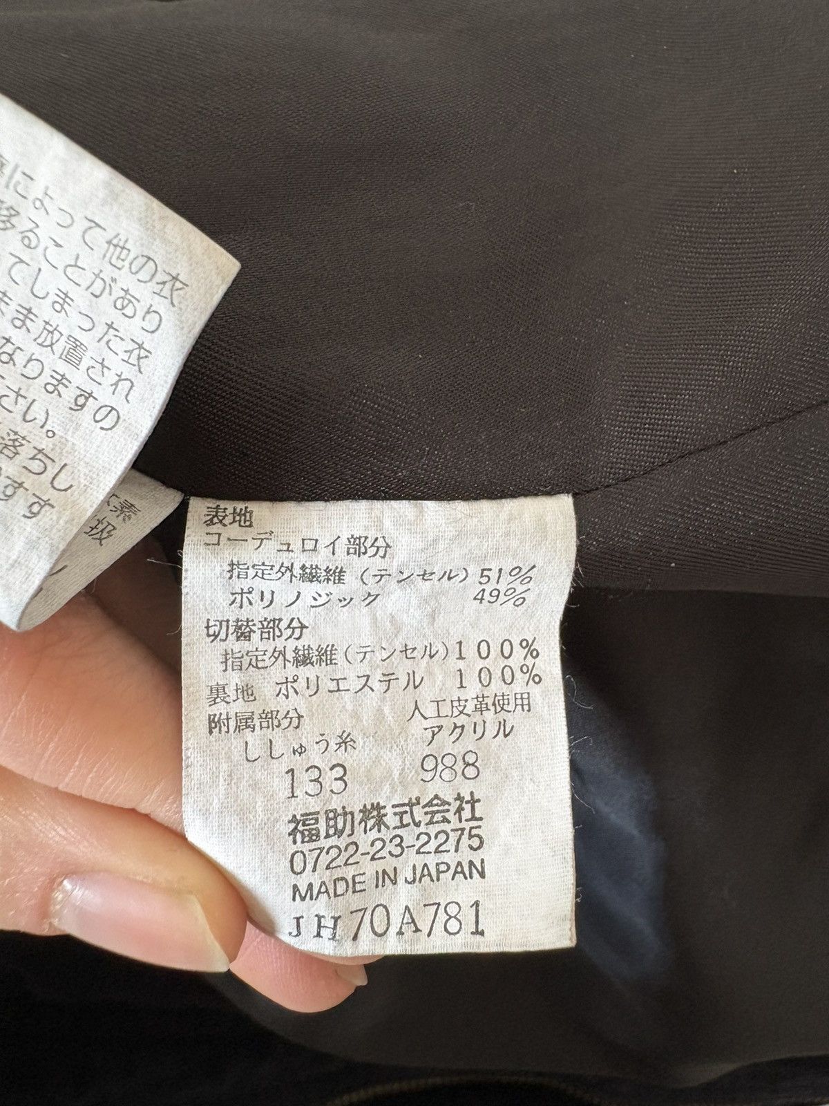 Lancel Vintage Lancel Japan-Made Navy Corduroy Panel Jacket Size M / US 6-8 / IT 42-44 - 6 Thumbnail
