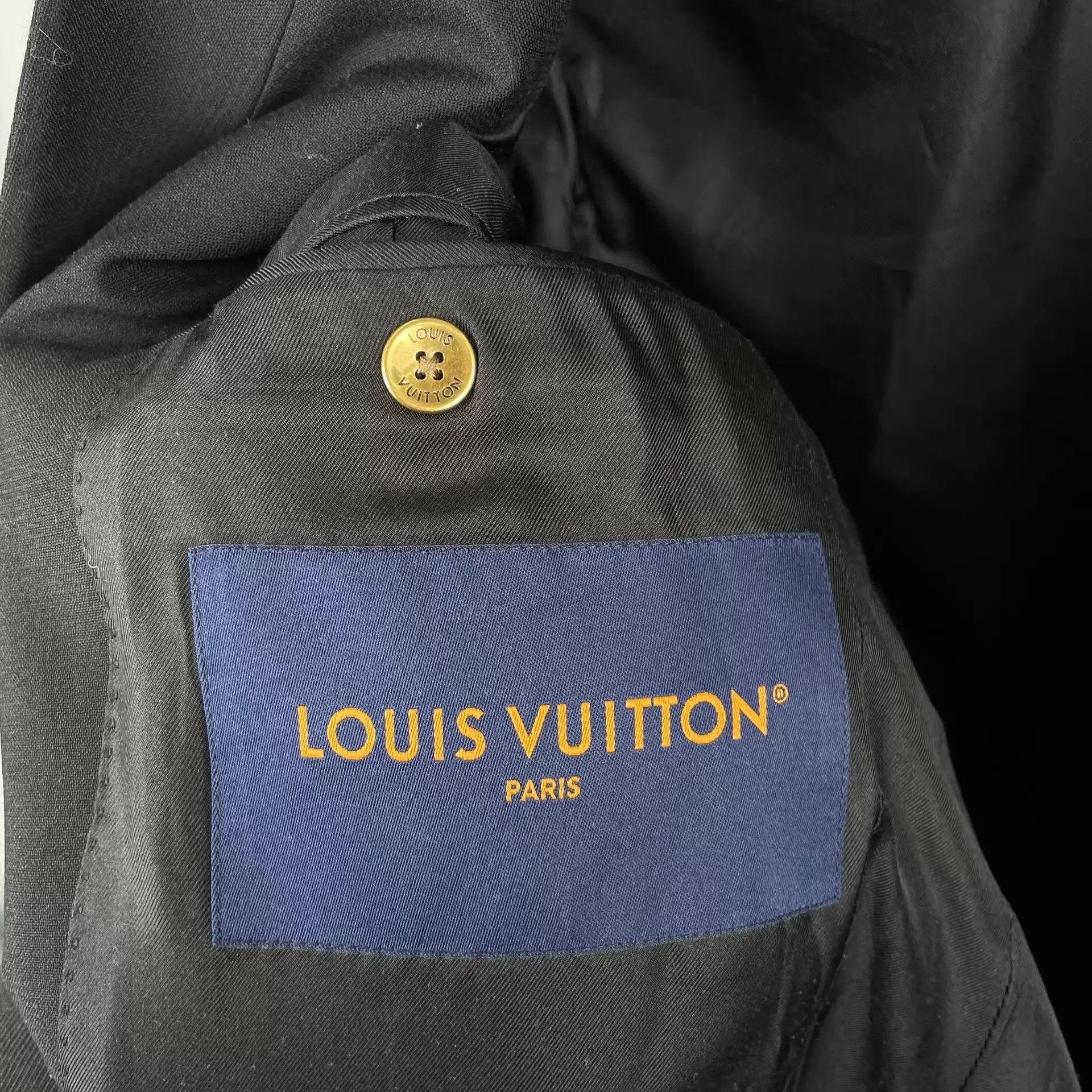 Louis Vuitton LV x Nigo Sakura Jackson Wang Long Black Blazer 48 Size 48R - 3 Thumbnail