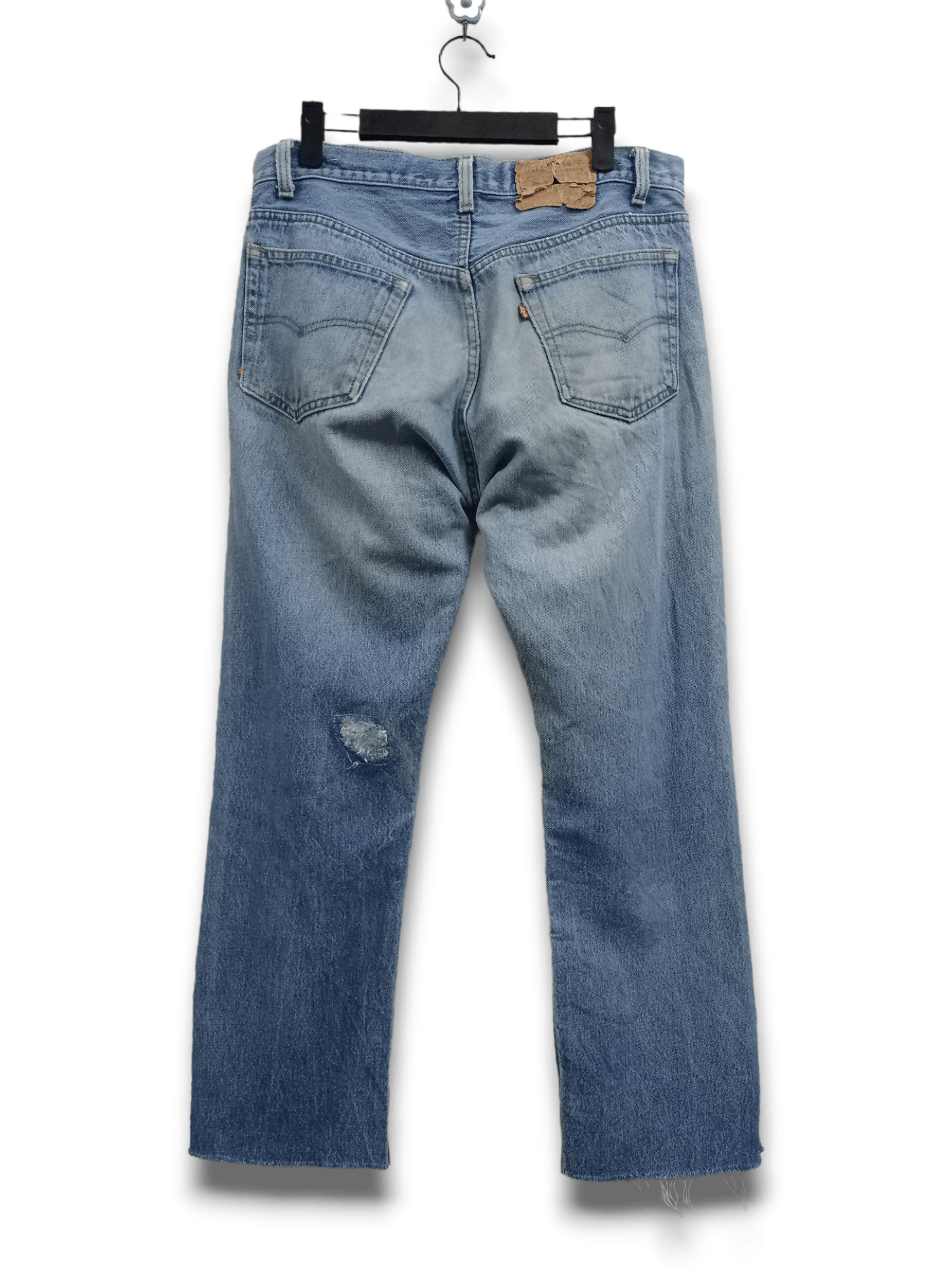Levi's Vintage 80s Levis 501 Blue Wash Distressed Loose Jeans Size US 32 / EU 48 - 2 Thumbnail