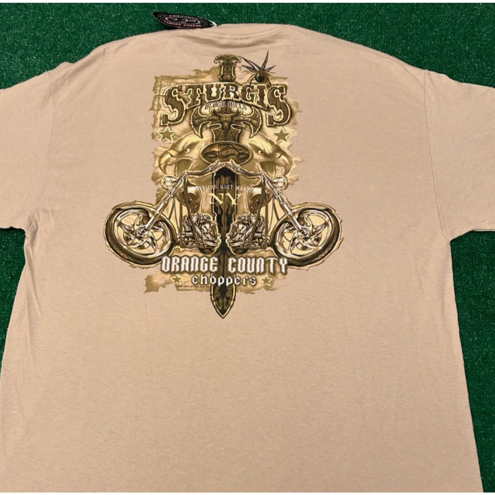 Vintage VINTAGE Orange County Choppers Sturgis Biker VTG Shirt Mens XXL NWT 2005 Beige 90s 2000s Choppers T-Shirt West Coast Choppers Mens {} Size US XXL / EU 58 / 5 - 5 Thumbnail