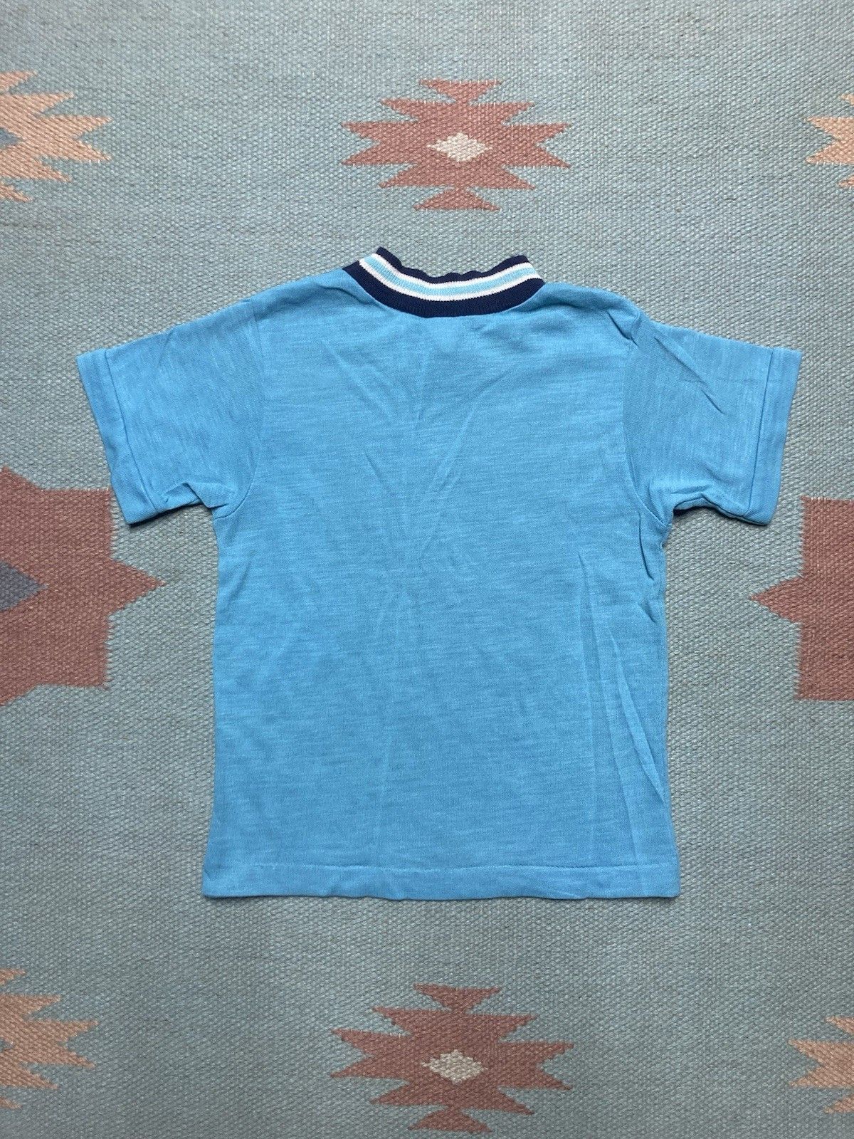Vintage 60s tshirt light blue soft acrylic boys 6 womens XS Baby tee Size XS / US 0-2 / IT 36-38 - 7 Thumbnail